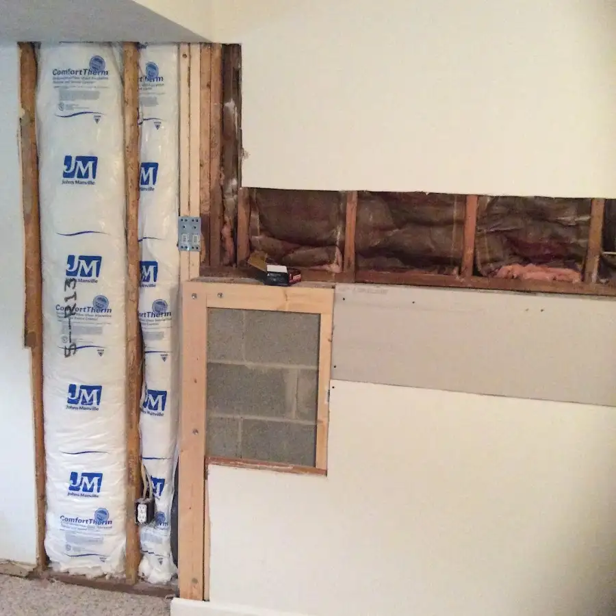 Wall insulation replacement during Contents Cleaning & Restoration in New Castle